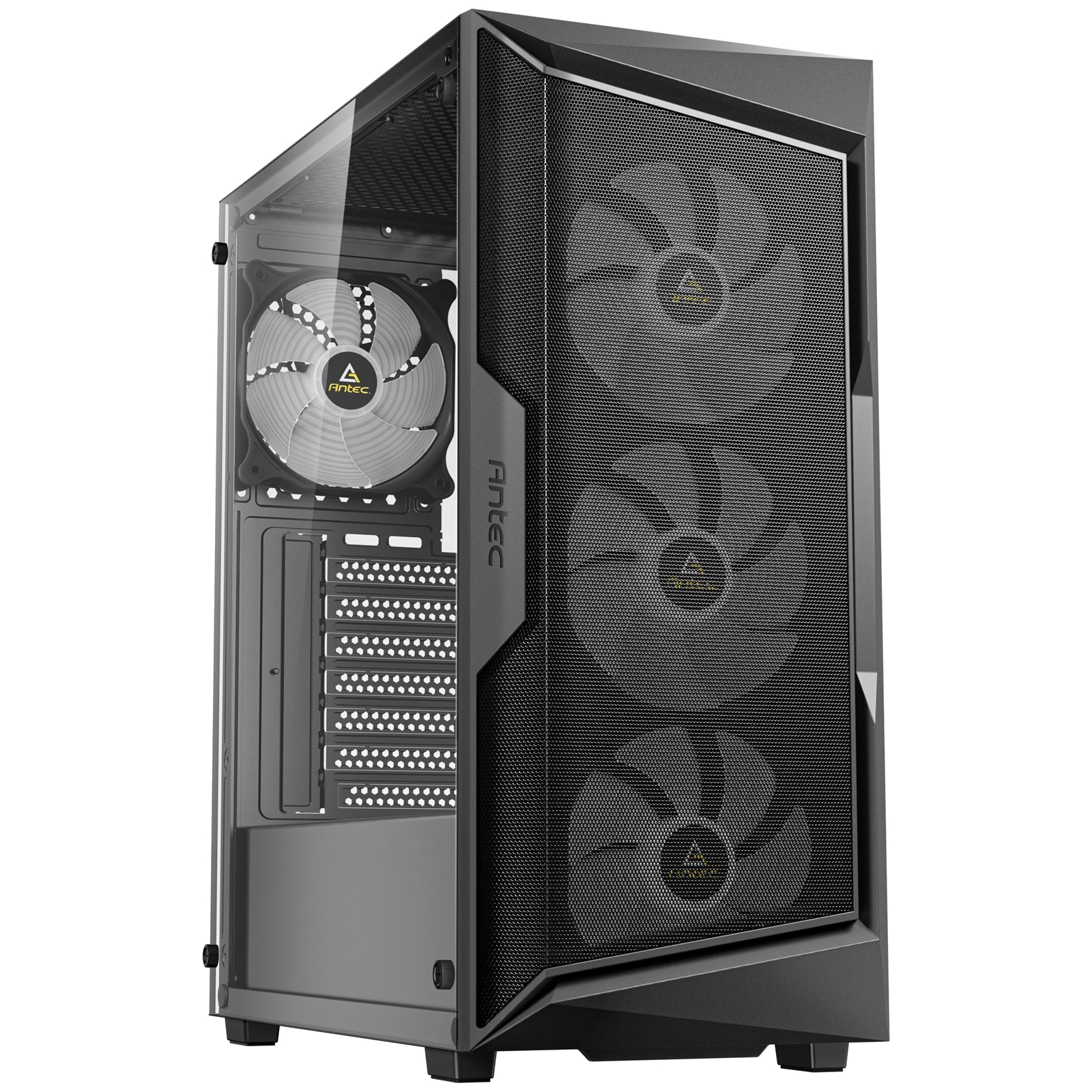 Antec AX61 Elite: Mid-Tower ATX Gaming Case with High-Airflow Mesh Front Panel, 4 x 120mm ARGB Fans, Tempered Glass Side Panels, Support for Up to 8 Fans,