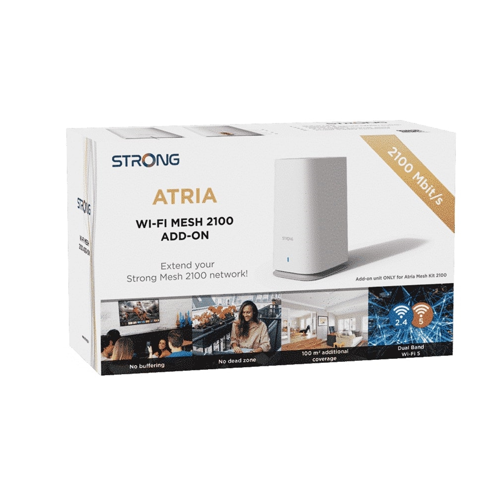 Strong MESHKIT2100ADDUK AC2100 Whole Home Wi-Fi Mesh System/Additional Unit (1 Pack) - 1,600sq.ft Coverage