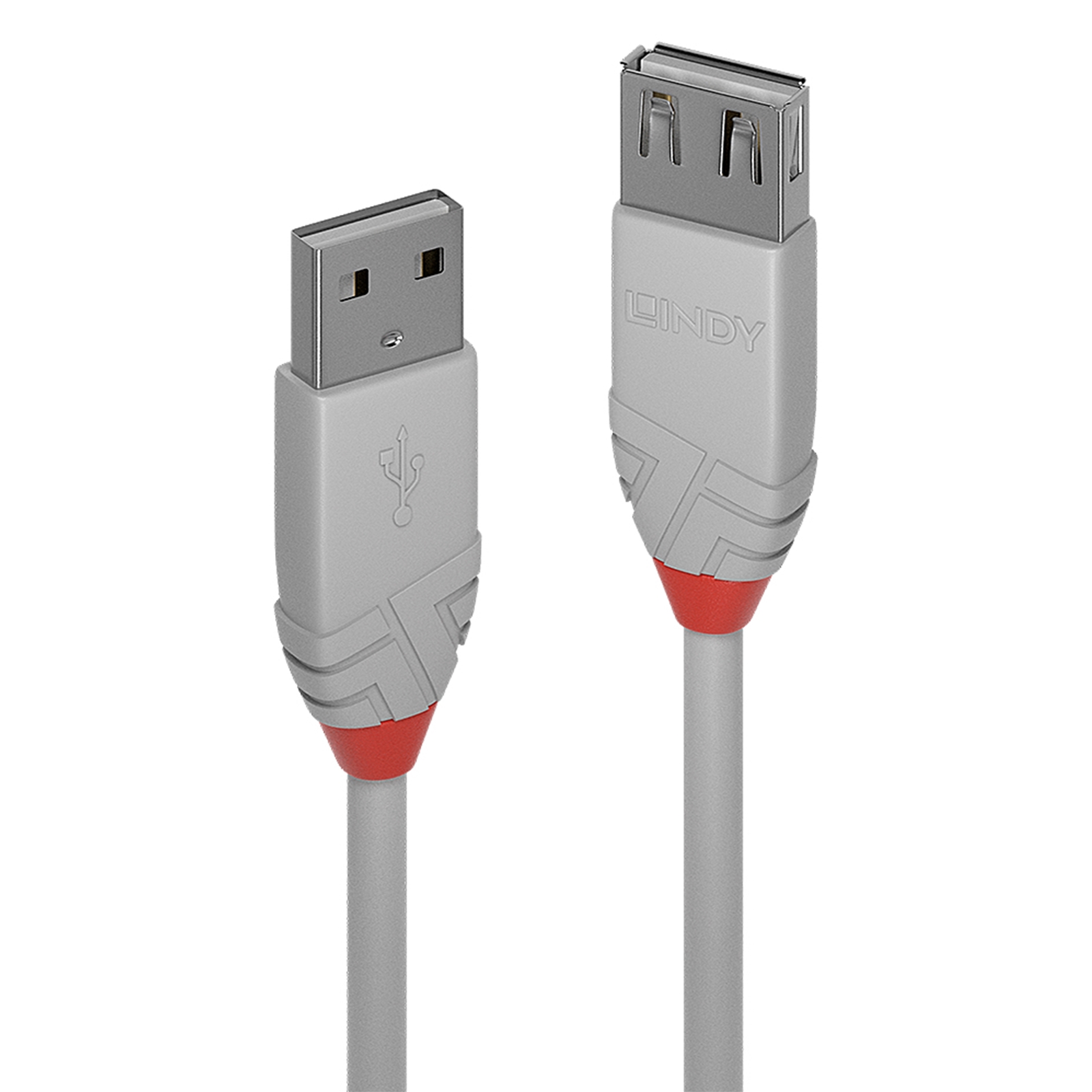 Lindy 36714 3m USB 2.0 Type A Extension Cable, Anthra Line, Grey